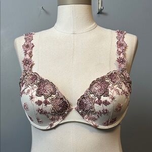 Marciano embellished bra with floral embroidery and beadwork size 36 D